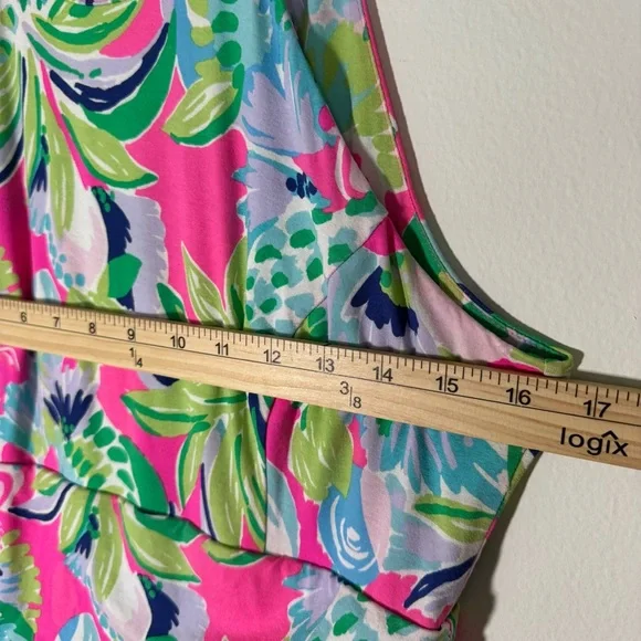 Lilly Pulitzer Tallula Dress Multi Raise The Bar High Neck Maxi Dress Medium - Picture 12 of 13